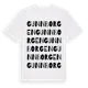 White t-shirt med Gunnborgen ordlek t-shirt