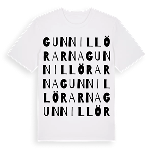 Gunnillörarna ordlek t-shirt – ekologisk bomull t-shirt från Pinshirt