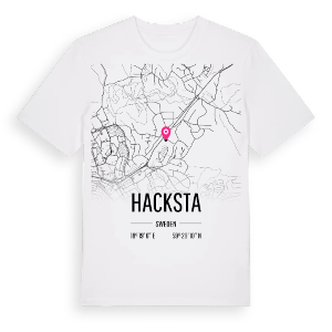 Hacksta karta t-shirt – ekologisk bomull t-shirt från Pinshirt