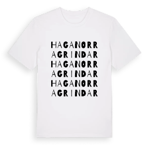 Haga norra grindar ordlek t-shirt – ekologisk bomull t-shirt från Pinshirt