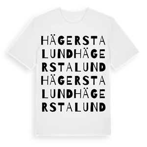 Hägerstalund ordlek t-shirt – ekologisk bomull t-shirt från Pinshirt