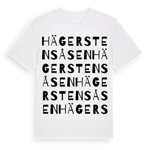 Hägerstensåsen ordlek t-shirt – ekologisk bomull t-shirt från Pinshirt