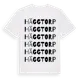 White t-shirt med Häggtorp ordlek t-shirt