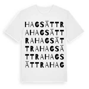Hagsättra ordlek t-shirt – ekologisk bomull t-shirt från Pinshirt