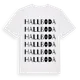 White t-shirt med Hallboda ordlek t-shirt