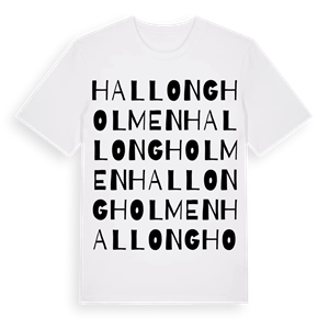 Hallongholmen ordlek t-shirt – ekologisk bomull t-shirt från Pinshirt