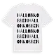 White t-shirt med Hallonkobben ordlek t-shirt
