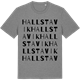 Mid Heather Gray t-shirt med Hallstavik ordlek t-shirt