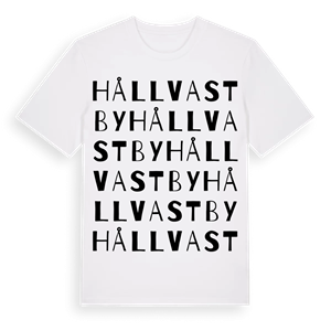 Hållvastby ordlek t-shirt – ekologisk bomull t-shirt från Pinshirt