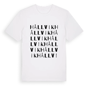 Hållvik ordlek t-shirt – ekologisk bomull t-shirt från Pinshirt