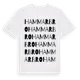 White t-shirt med Hammarbro ordlek t-shirt