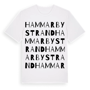 Hammarby strand ordlek t-shirt – ekologisk bomull t-shirt från Pinshirt