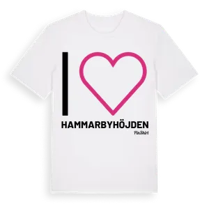Jag älskar Hammarbyhöjden t-shirt stort tryck – ekologisk bomull t-shirt från Pinshirt