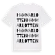 White t-shirt med Hammarlotten ordlek t-shirt