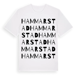 Hammarstad ordlek t-shirt – ekologisk bomull t-shirt från Pinshirt