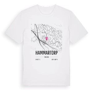 Hammartorp karta t-shirt – ekologisk bomull t-shirt från Pinshirt