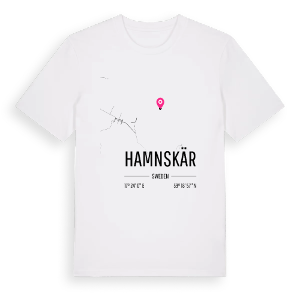 Hamnskär karta t-shirt – ekologisk bomull t-shirt från Pinshirt