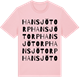 Pink Cotton t-shirt med Hansjötorp ordlek t-shirt