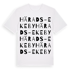 Härads-Ekeby ordlek t-shirt – ekologisk bomull t-shirt från Pinshirt