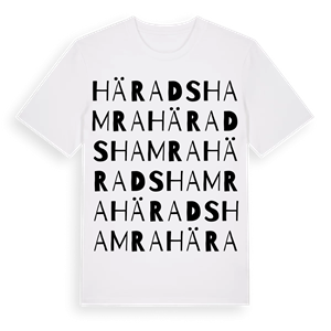 Häradshamra ordlek t-shirt – ekologisk bomull t-shirt från Pinshirt
