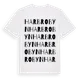 White t-shirt med Harbrobyn ordlek t-shirt