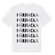 White t-shirt med Hårnacka ordlek t-shirt