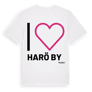 Jag älskar Harö by t-shirt stort tryck – ekologisk bomull t-shirt från Pinshirt