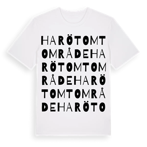 Harö tomtområde ordlek t-shirt – ekologisk bomull t-shirt från Pinshirt