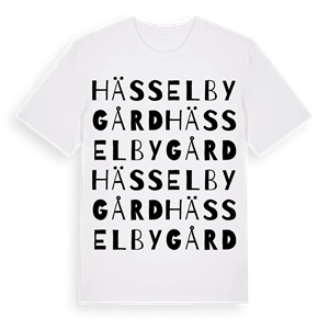 Hässelby gård ordlek t-shirt – ekologisk bomull t-shirt från Pinshirt