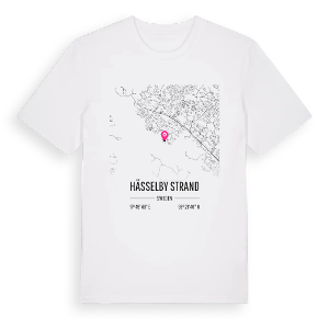 Hässelby strand karta t-shirt – ekologisk bomull t-shirt från Pinshirt