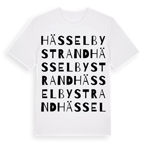 Hässelby strand ordlek t-shirt – ekologisk bomull t-shirt från Pinshirt