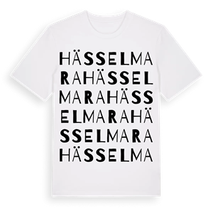 Hässelmara ordlek t-shirt – ekologisk bomull t-shirt från Pinshirt