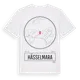 White t-shirt med Hässelmara t-shirt