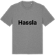Mid Heather Gray t-shirt med Hassla fetstil t-shirt