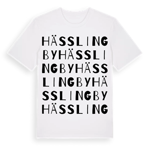 Hässlingby ordlek t-shirt – ekologisk bomull t-shirt från Pinshirt