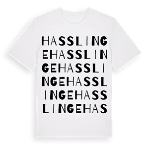 Hasslinge ordlek t-shirt – ekologisk bomull t-shirt från Pinshirt