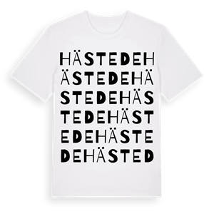 Hästede ordlek t-shirt – ekologisk bomull t-shirt från Pinshirt