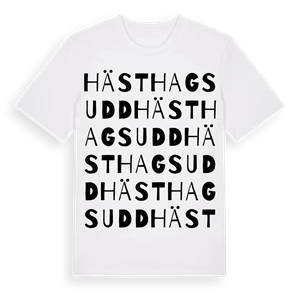 Hästhagsudd ordlek t-shirt – ekologisk bomull t-shirt från Pinshirt