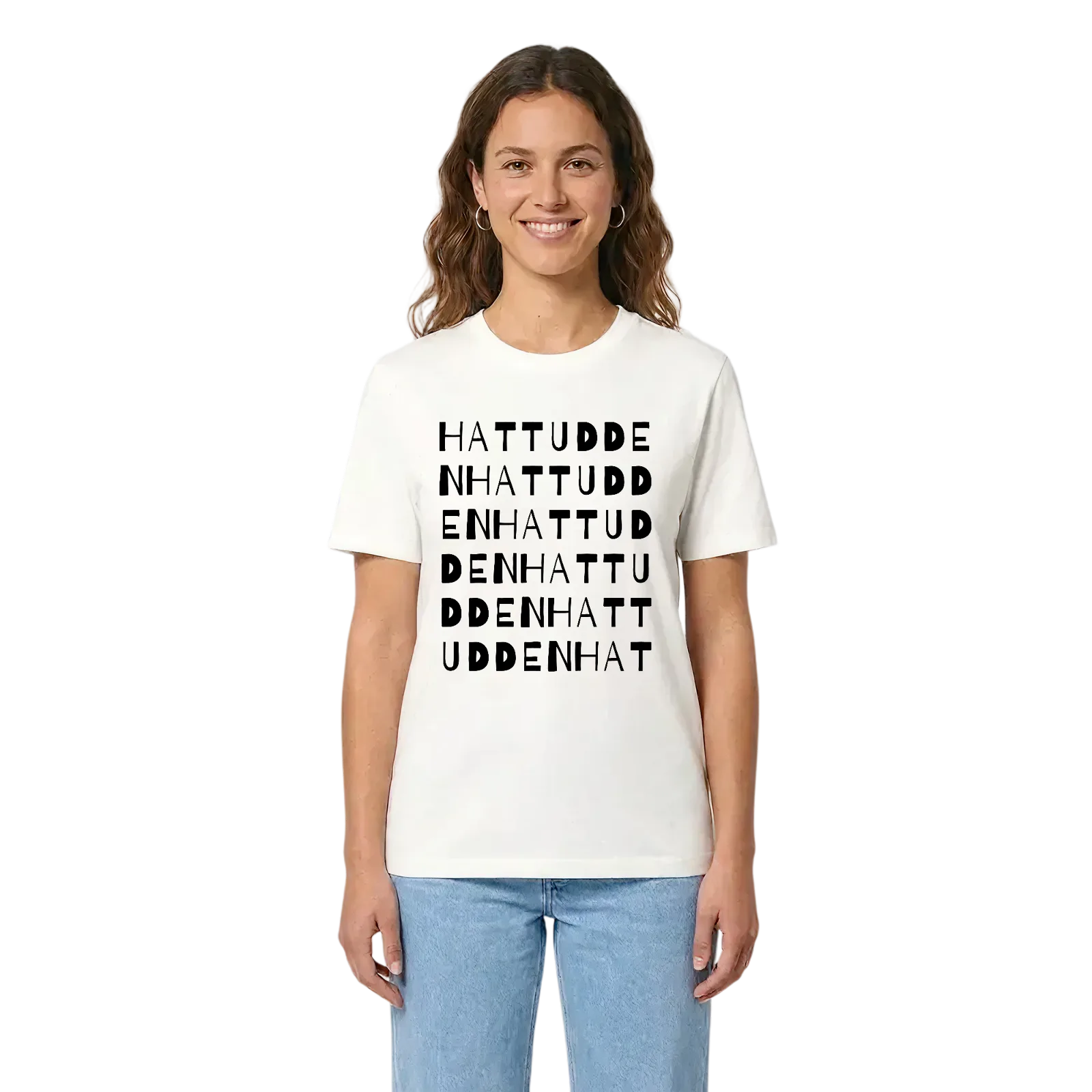 Hattudden ordlek t-shirt – White, i miljö