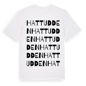 Hattudden ordlek t-shirt – ekologisk bomull t-shirt från Pinshirt
