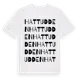 White t-shirt med Hattudden ordlek t-shirt