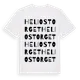 White t-shirt med Heliostorget ordlek t-shirt