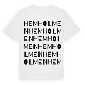 Hemholmen ordlek t-shirt – ekologisk bomull t-shirt från Pinshirt