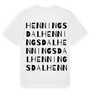 Henningsdal ordlek t-shirt – ekologisk bomull t-shirt från Pinshirt