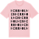 Pink Cotton t-shirt med Herrholmen ordlek t-shirt