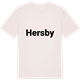 Vintage White t-shirt med Hersby fetstil t-shirt