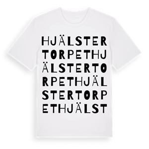 Hjälstertorpet ordlek t-shirt – ekologisk bomull t-shirt från Pinshirt