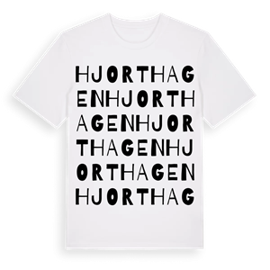 Hjorthagen ordlek t-shirt – ekologisk bomull t-shirt från Pinshirt
