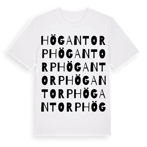 Högantorp ordlek t-shirt – ekologisk bomull t-shirt från Pinshirt