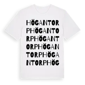 Högantorp ordlek t-shirt – ekologisk bomull t-shirt från Pinshirt